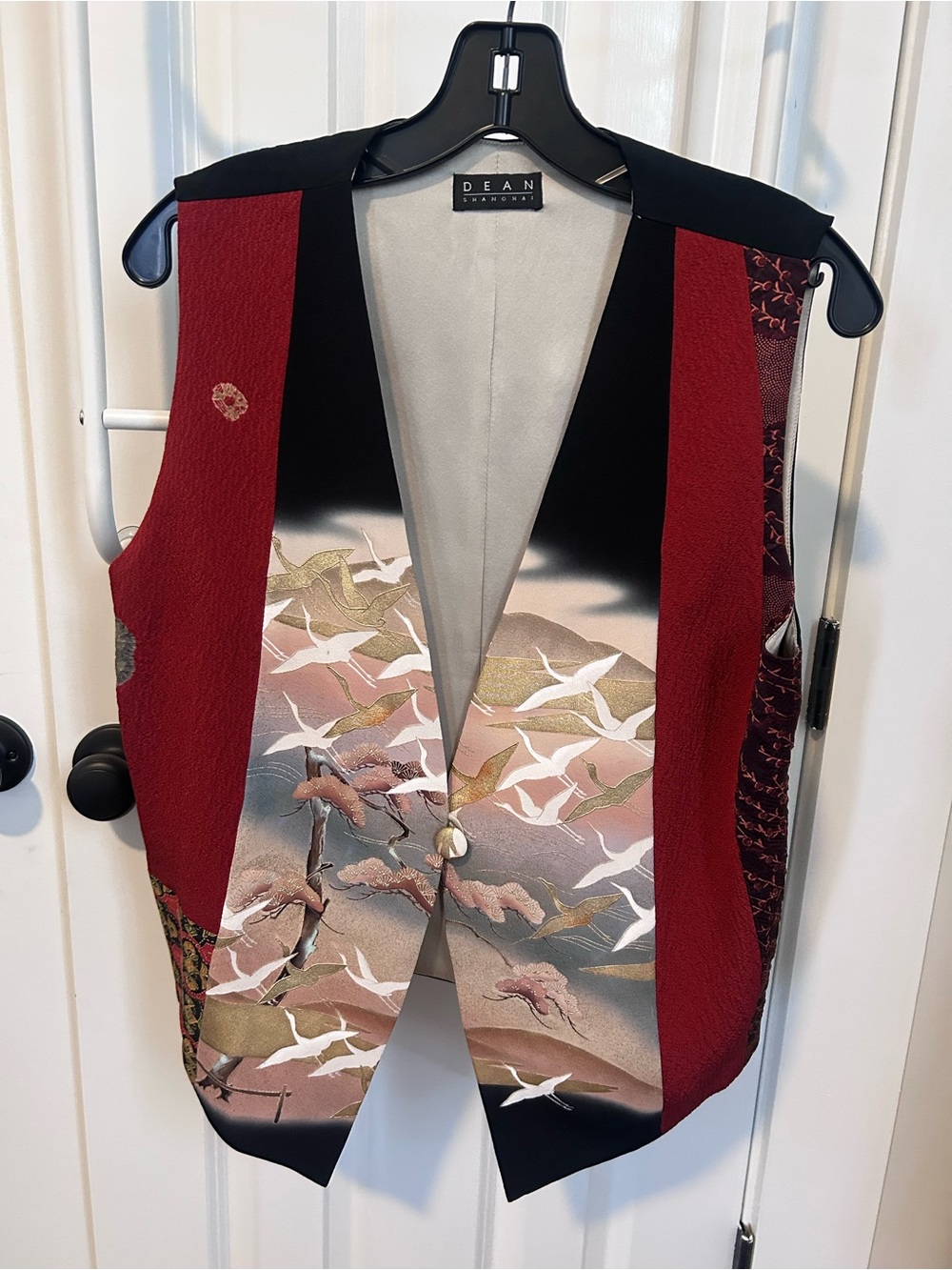 Dean Red & Multicolor Patterned Vest